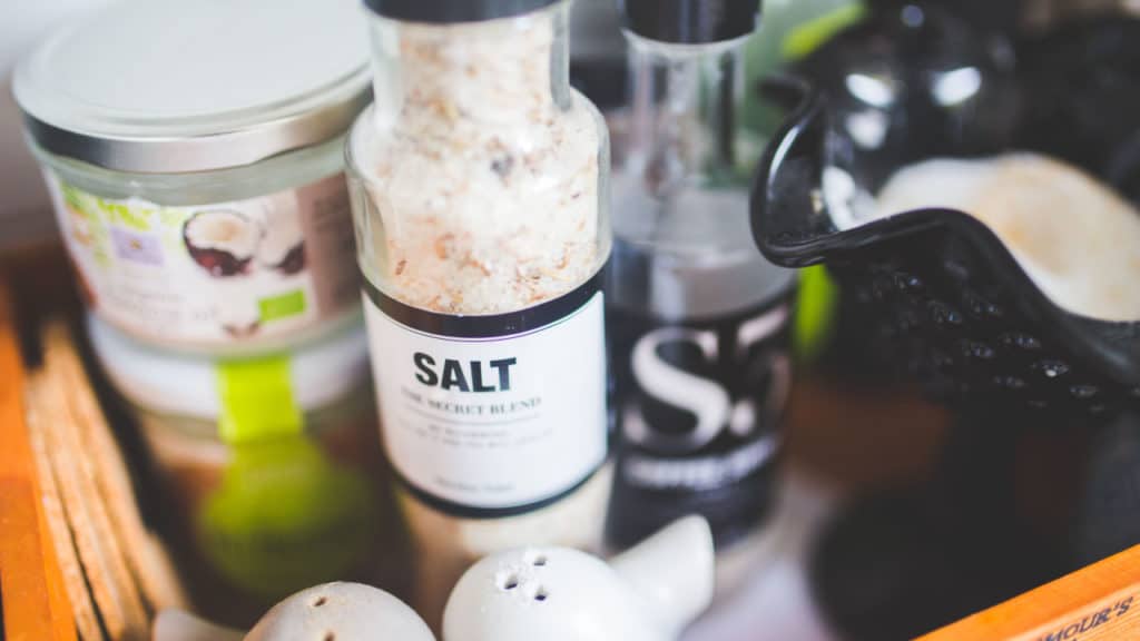 Image of salt in a bottle
