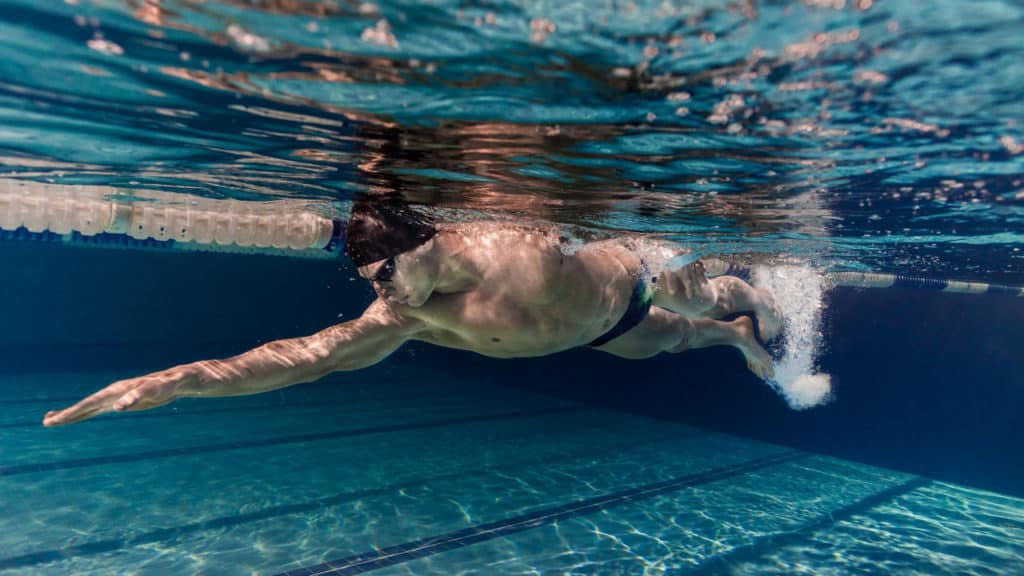 Image of a man swimming