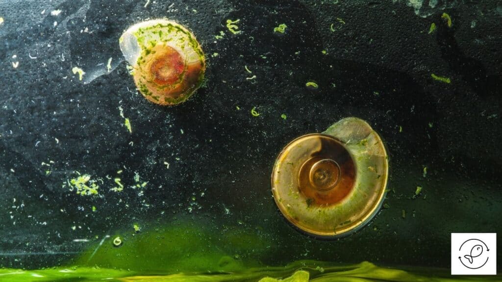 Image of snails in an aquarium