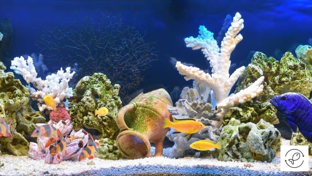 Image of fish kept in an aquarium with a chiller