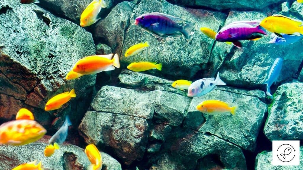 Image of cichlids shaking their bodies